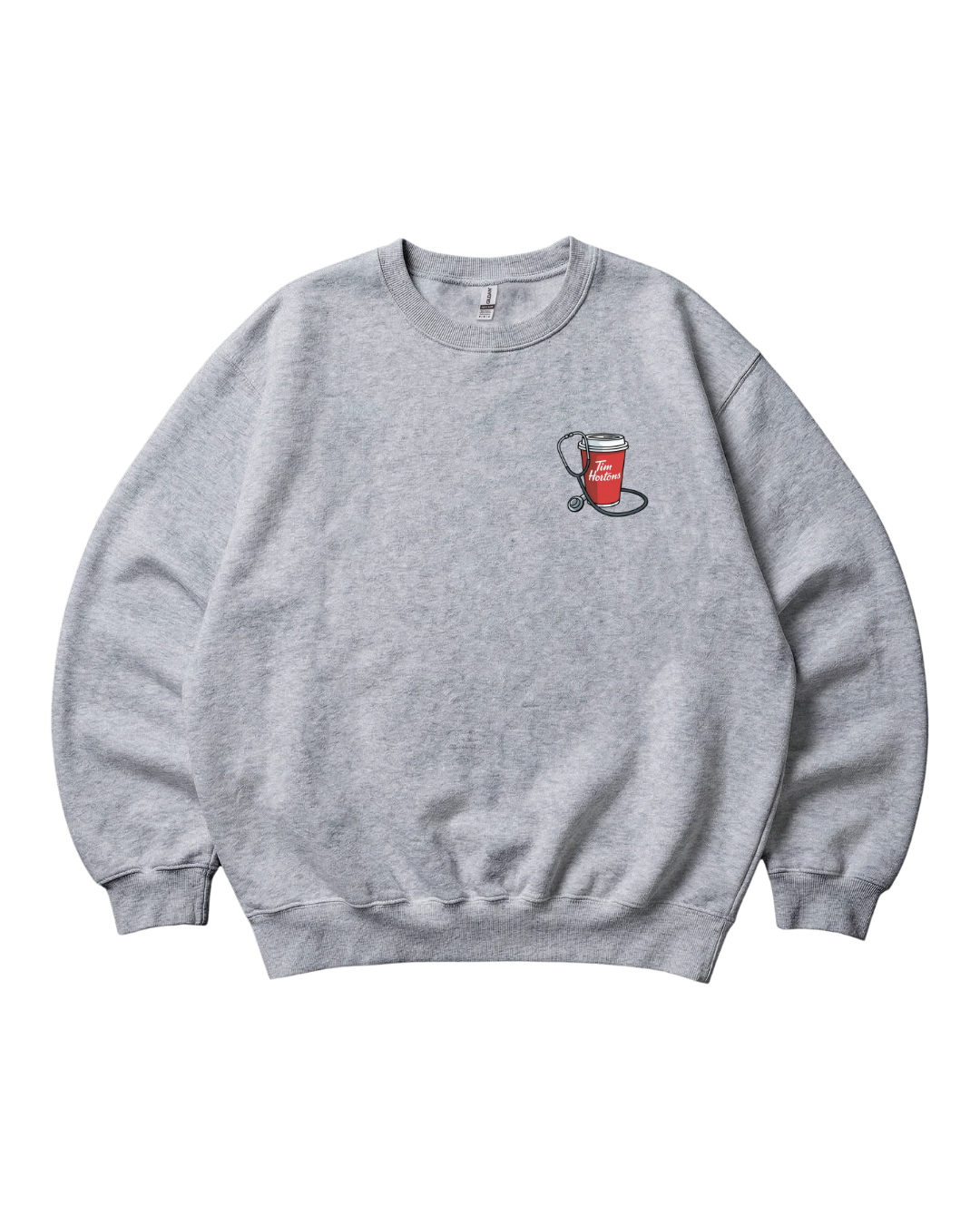 Tims Coffee and Stethoscope Crewneck Sweatshirt Unisex