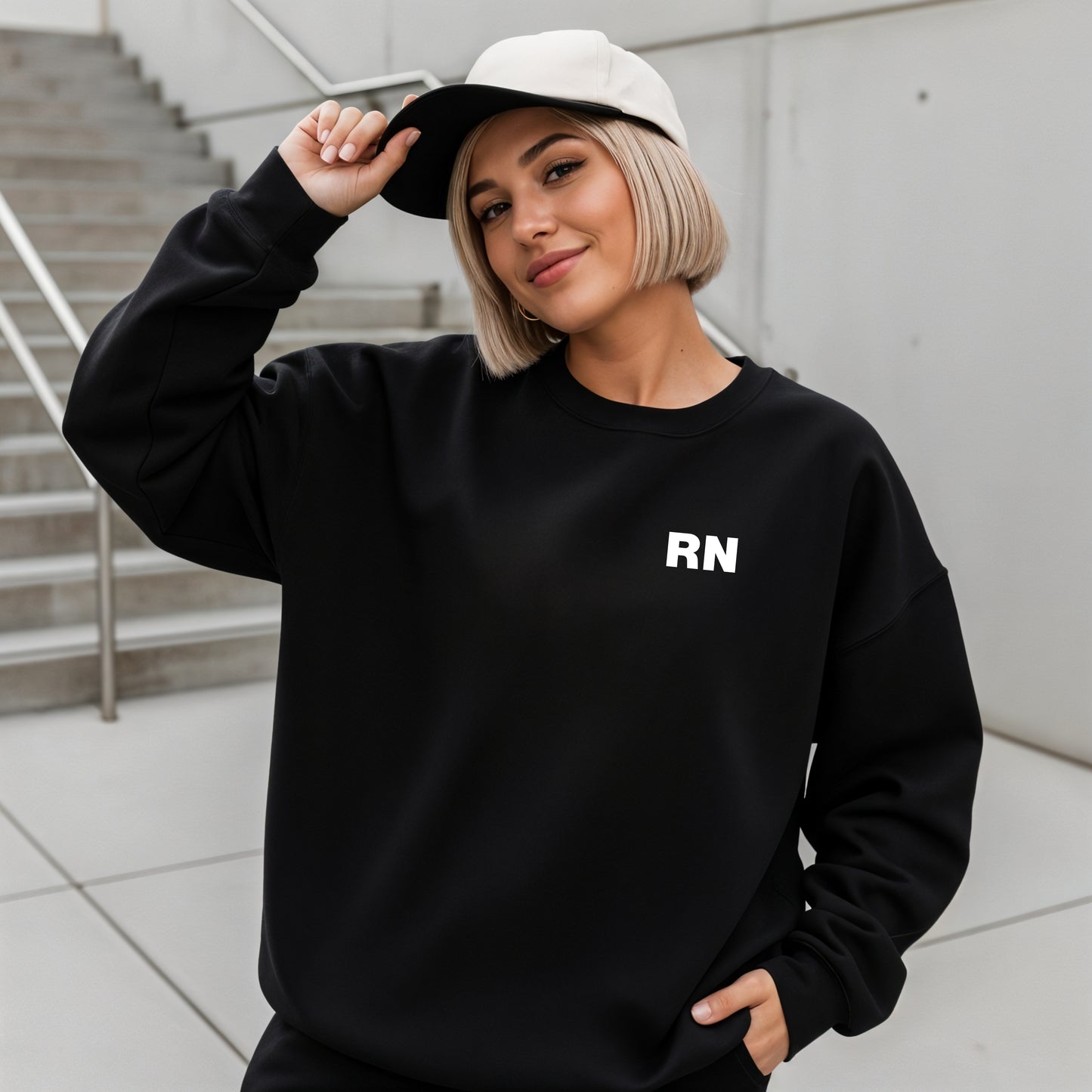 RN Crewneck Sweatshirt Minimalist Unisex