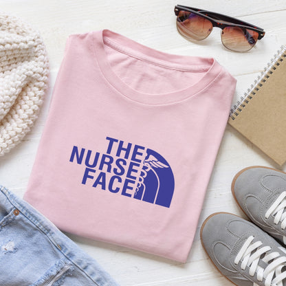 The Nurse Face T-shirt with Blue Design Unisex