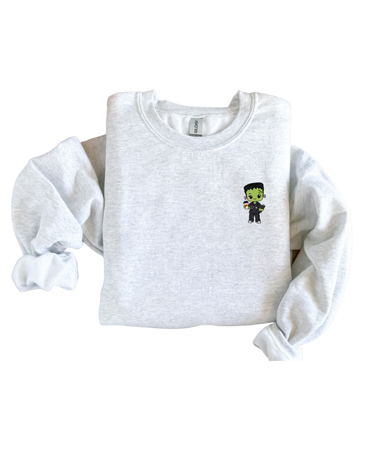 Halloween Special Cute  Frankenstein Crewneck Sweatshirt Unisex