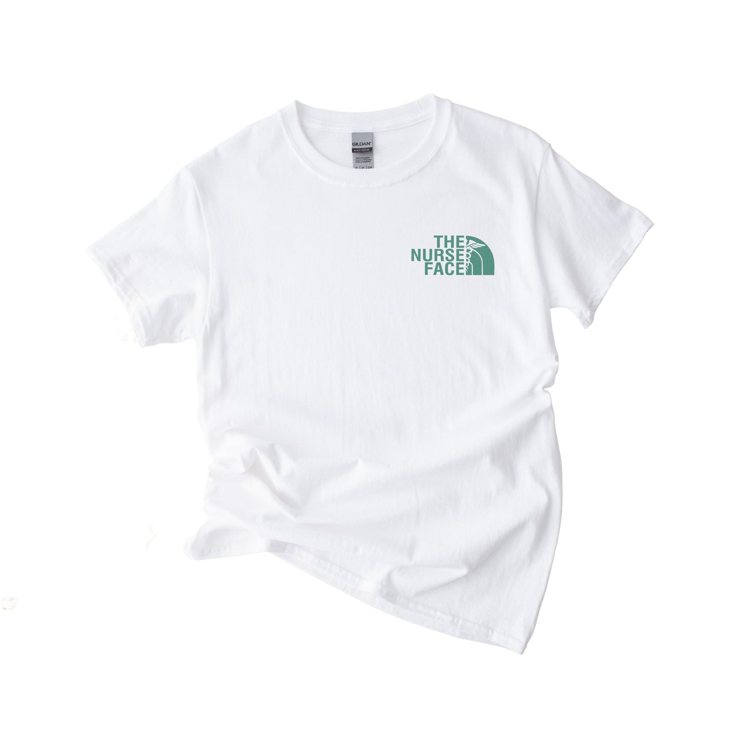 The Nurse Face Teal Left Chest Unisex Tee