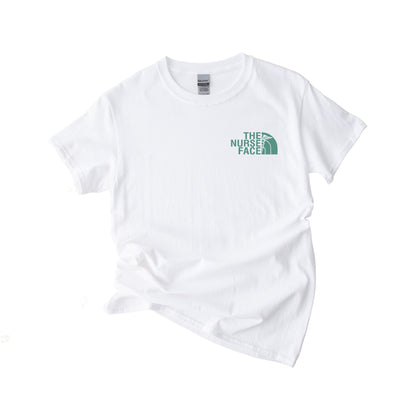 The Nurse Face Teal Left Chest Unisex Tee