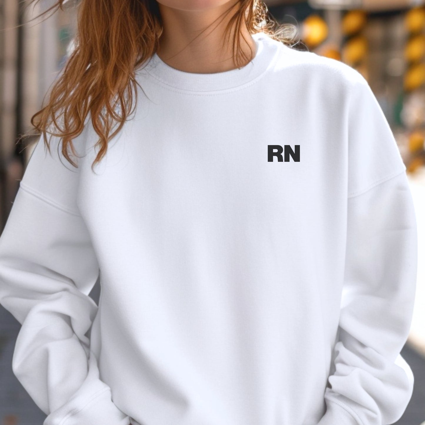 RN Crewneck Sweatshirt Minimalist Unisex