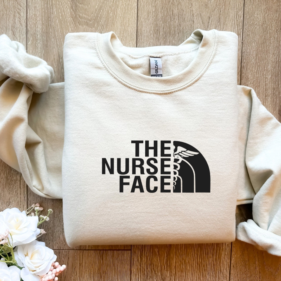 The Nurse Face Black Crewneck Sweatshirt Unisex