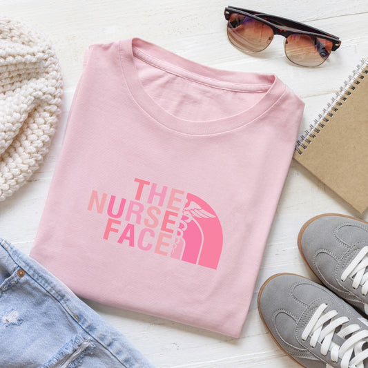 The Nurse Face T-shirt with Pink Design Unisex
