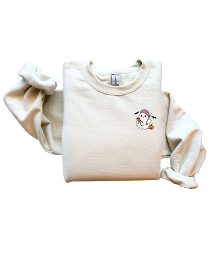 Halloween Ghost Cute Pumpkin Crewneck Sweatshirt Unisex