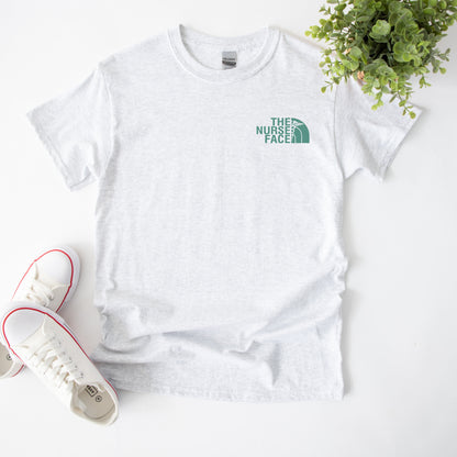 The Nurse Face Teal Left Chest Unisex Tee
