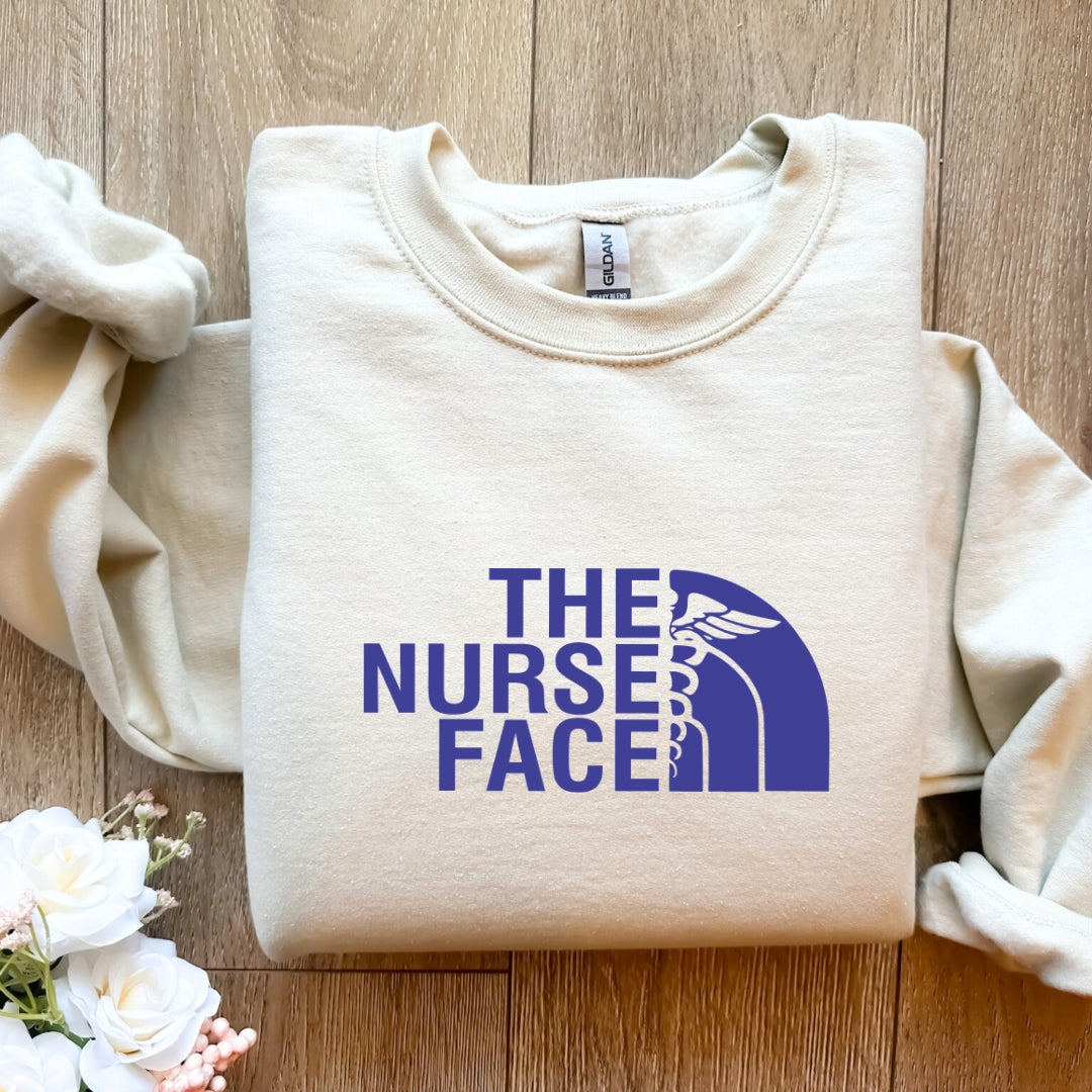 The Nurse Face Blue Crewneck Sweatshirt Unisex