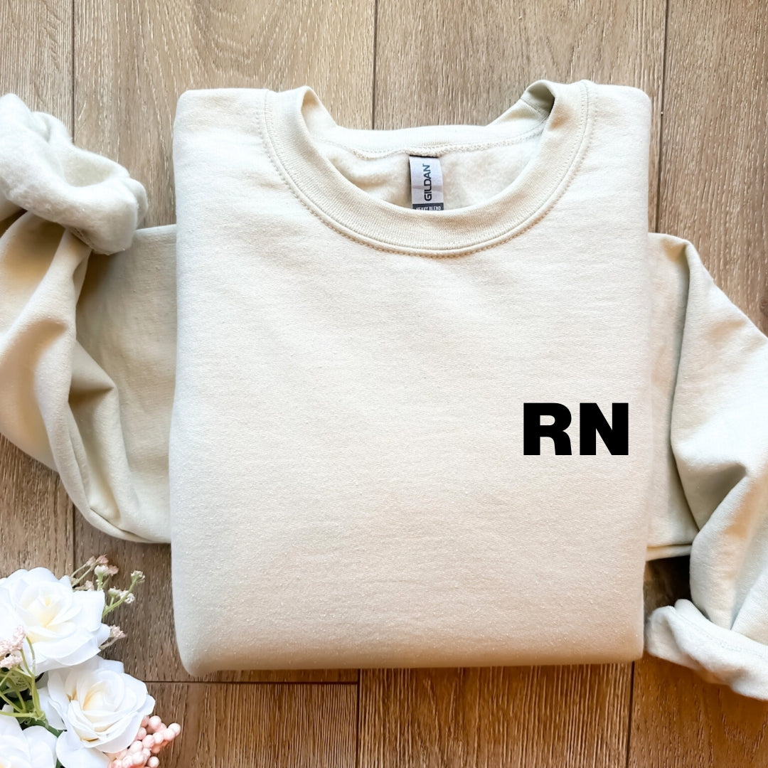 RN Crewneck Sweatshirt Minimalist Unisex