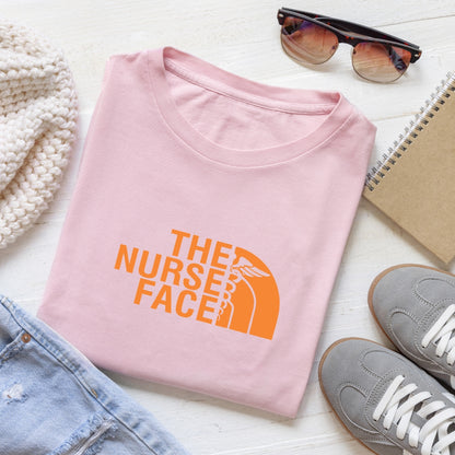 The Nurse Face T-shirt with Orange Design Unisex