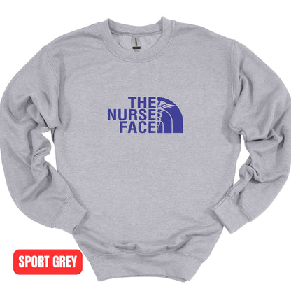 The Nurse Face Blue Crewneck Sweatshirt Unisex