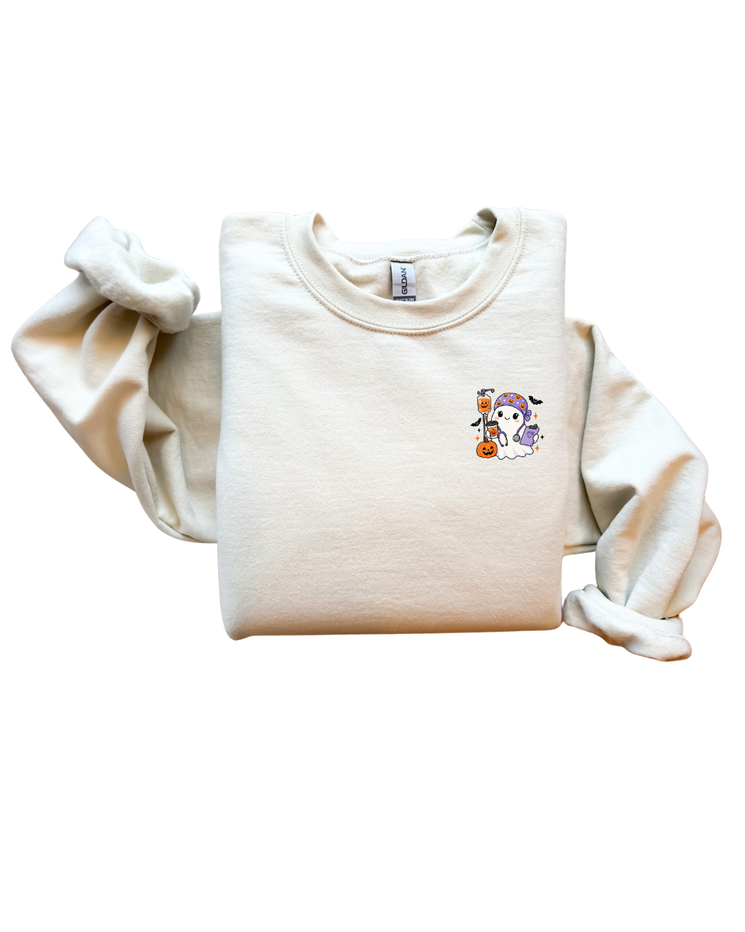 Cute IV Halloween Pumpkin Ghost Crewneck Unisex