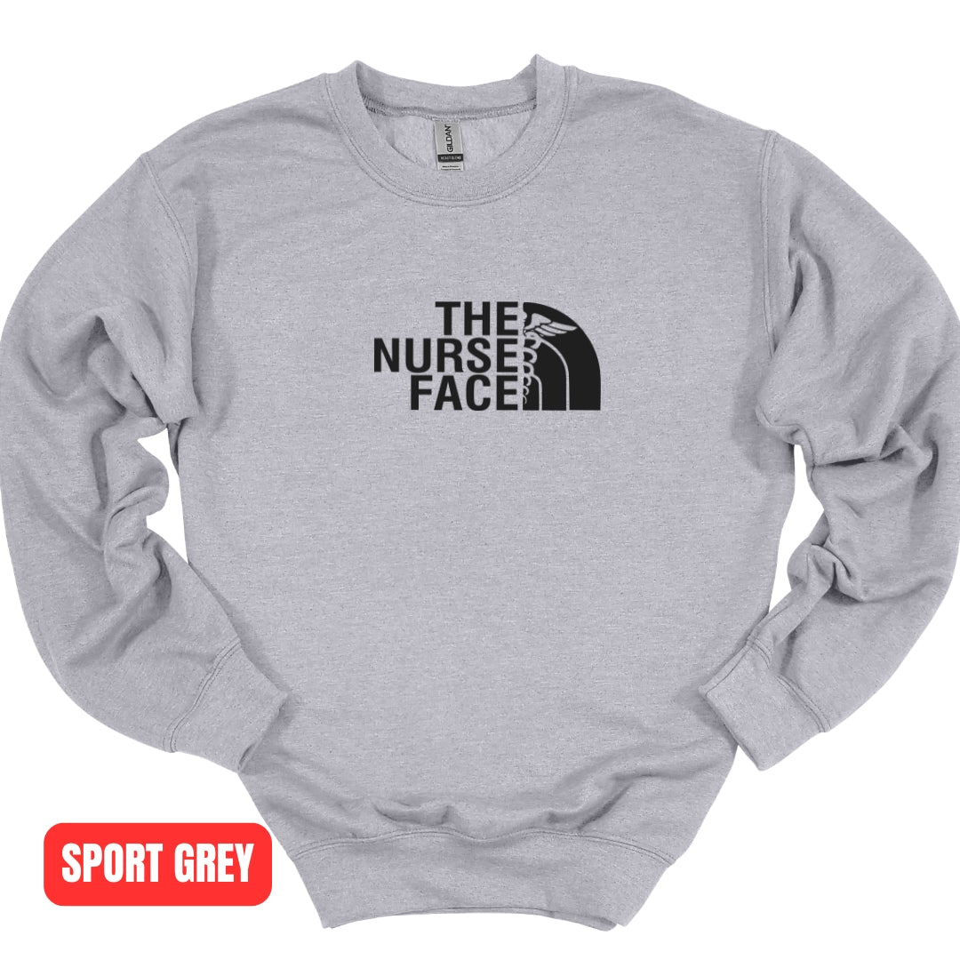 The Nurse Face Black Crewneck Sweatshirt Unisex