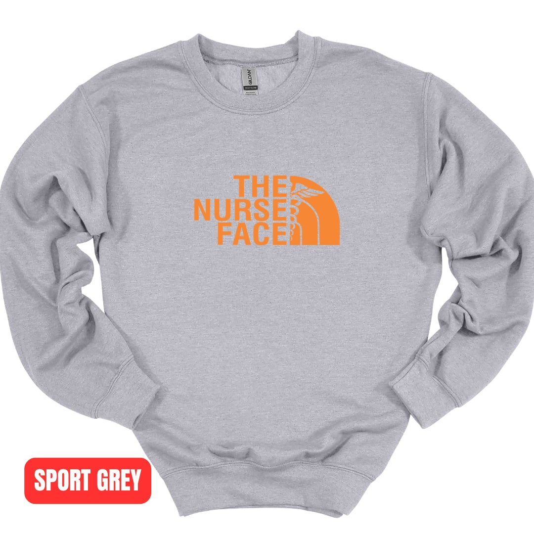 The Nurse Face Orange Crewneck Sweatshirt Unisex