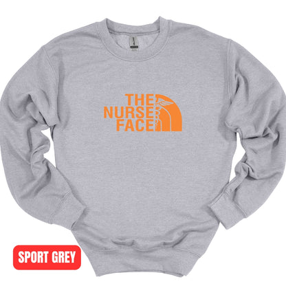 The Nurse Face Orange Crewneck Sweatshirt Unisex
