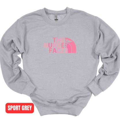 The Nurse Face Pink Crewneck Sweatshirt Unisex