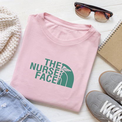 The Nurse Face T-shirt with Teal Design Unisex