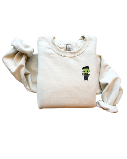 Halloween Special Cute  Frankenstein Crewneck Sweatshirt Unisex
