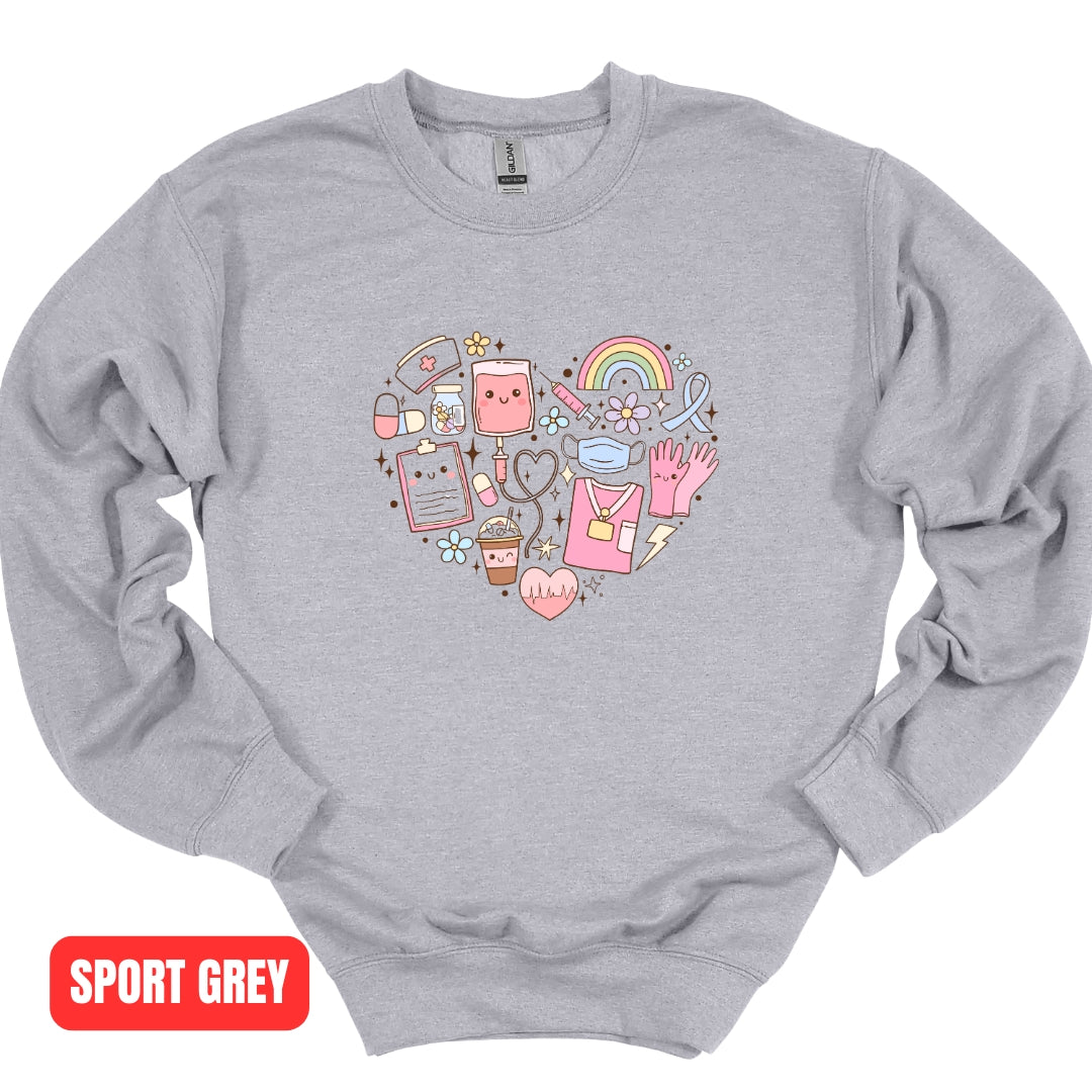 Healthcare Heart Crewneck Sweatshirt