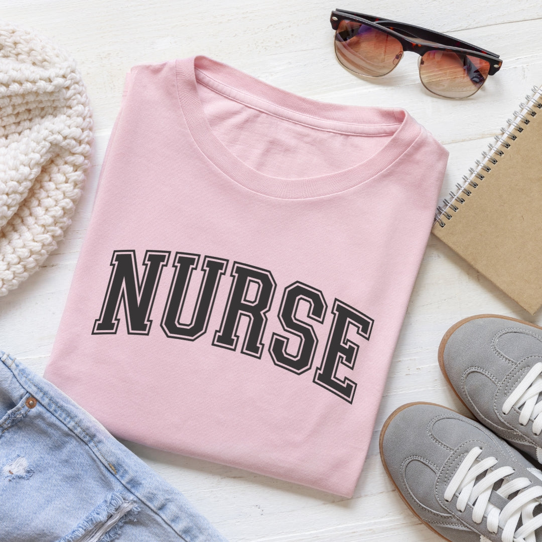 College Font "Nurse" Design Unisex T-shirt